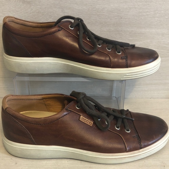 Ecco Other - ECCO Brown Leather Casual Danish Design Sneakers Shoes Men’s Size 9 (42)